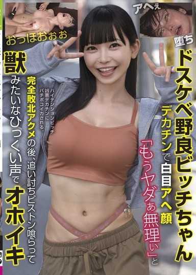超級色情野良婊子醬 被大雞巴幹到翻白眼高潮臉 「已經不行了啦，受不了了」在完全敗北的高潮後，又被追擊的活塞抽插，發出像野獸般低沉的聲音嬌喘著
